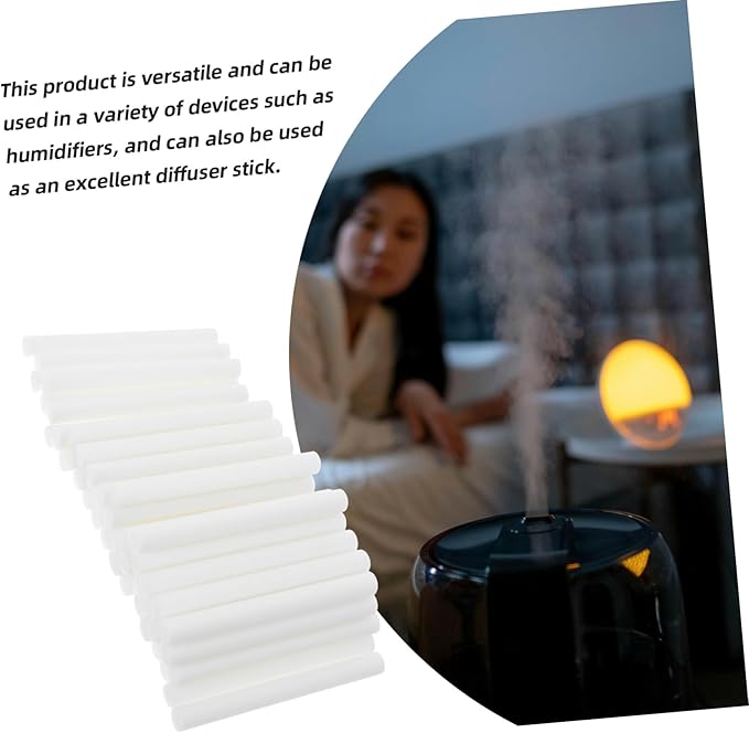 Beaupretty 50pcs Humidifier Cotton Sticks Diffuser Replacement Car Diffuser Sponges Refill Sticks Essential Oil for Humidifier - AquaVibe