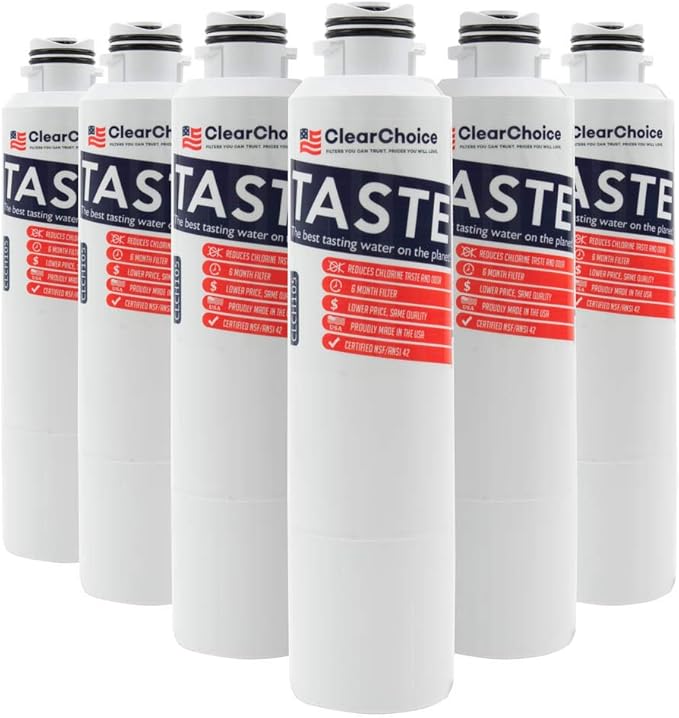 Clear Choice CLCH105 Replacement for DA29-00019A DA29-00020A DA29-00020B Refrigerator Water Filter Compatible with HAF-CIN HAF-CIN-EXP, NSF/ANSI 42 Certified, Box of 6, Made in the USA