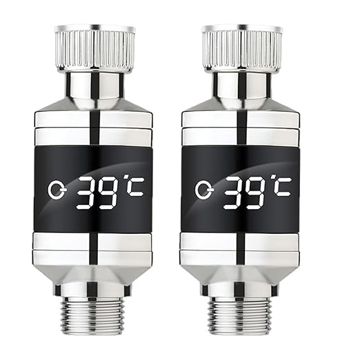 Digital Bathroom Thermometer for Hot Tubs and Shower Faucets – LED Display Water Temperature Tester with Smart Safety Alerts for Baby Bathing and Shower Safety,2pcs