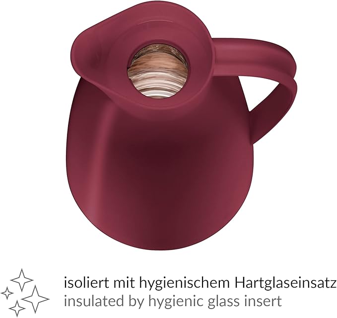 alfi Eco Vacuum jug Ruby Red Mat 1 l