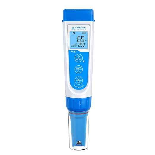 Apera Instruments AI311 Premium Series PH60 Waterproof pH Pocket Tester Kit & LLC-AI1109 8oz. pH Calibration Buffer Solution Kit