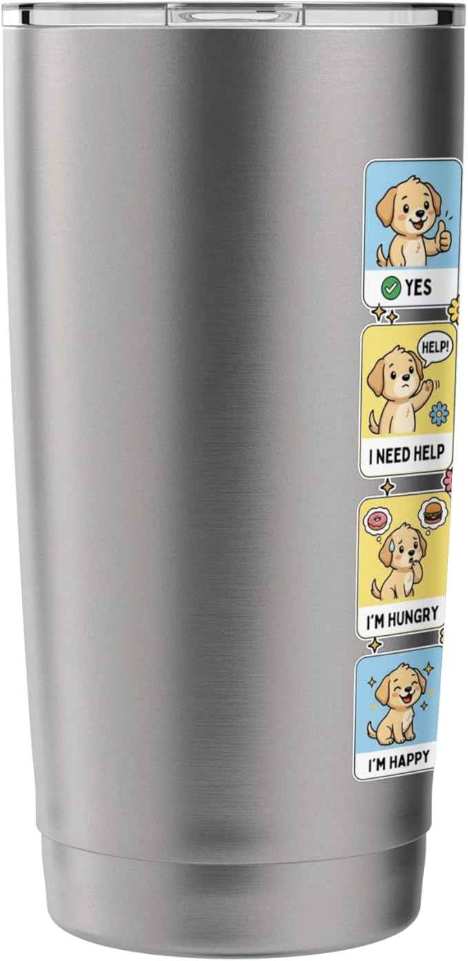 Autism ACC Communication Dog Lovers Kids Cute Autistic Stainless Steel Insulated Tumbler