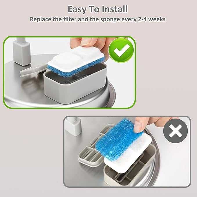 18+18+18 Pack Cat Fountain Replacement Filters Compatible with oneisall PWF-001 2L/67oz Stainless Steel Pet Water Fountain with 1 Hard Brush