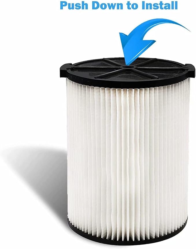 MZY LLC 1 Pack VF4000 Filter Replacement for Ridgid Wet Dry Vacuums 5-20 Gallon & 6-9 Gal Husky Vacuums WD5500 WD0671 WD1450 RV2400A RV2600B - AquaVibe