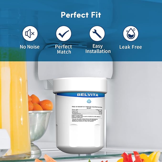 BELVITA Compatible with MWF, MWFINT, 46-9991, SnnartWater, MWFP, MWFA, GWF, HDX FMG-1, WFC1201, GSE25GSHECSS, PC75009, RWF1060, 197D6321P006(3 Pack,White)