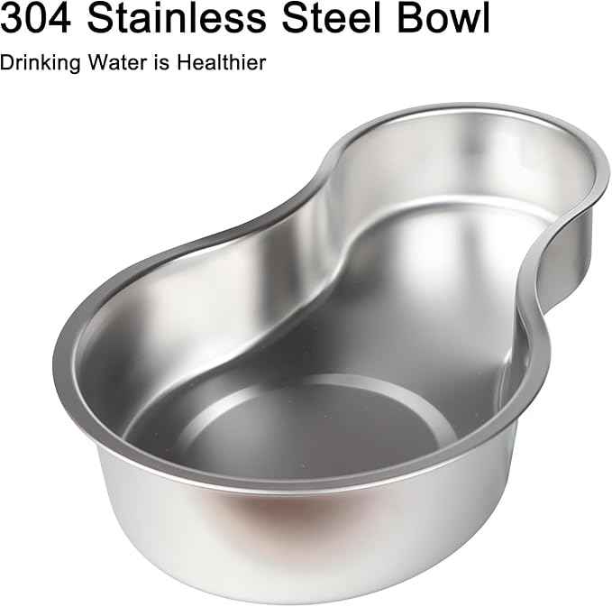 Sfozstra Large Dog Water Dispenser: 8L Large Capacity Gravity Water Feeder - Less Refills for Multi-Pet Homes - Stainless Steel Bowl - Easy Refill & Maintenance - for Medium/Large Dogs - Garage/Patio