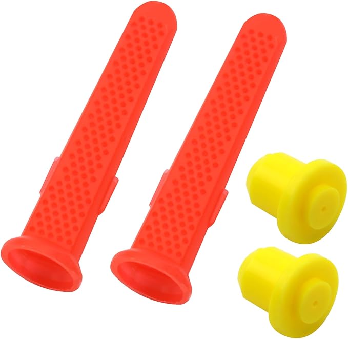 4004 Humidifier Drain Type in-Line Strainer Red (2 Pcs) and Humidifier Parts Yellow Orifice 4231 (2 Pcs) Compatible with Aprilaire Humidifier 400, 500, 550, 550A, 558, 560, 560A, 568 and 600 - AquaVibe