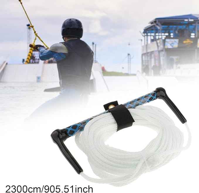 Water Ski Rope, Wakeboard Surfing Tow Rope with Handle Grip, Multifunctional Wake 23M for Water Skis Wakeboard Accs