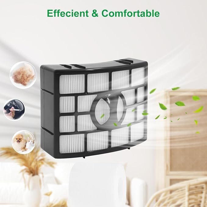 NV752 AZ1002 Vacuum Filters Replacement for Shark Rotator Powered Lift-Away AZ1002 NV650 NV650W NV651 NV652 NV750 NV750W NV751 NV752 AX950 AX951 AX952, 2 Filter + 6 Foam, Parts XFF650 XHF650 - AquaVibe