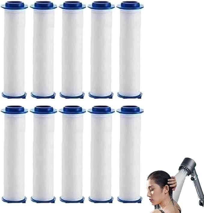 10/20 Pcs Ion Drops Shower Head Filters, Filtered Showerhead, PP Cotton Filter Cartridge, Suitable for Various Specifications of Shower Heads (10 Pcs, 3.7 inches)