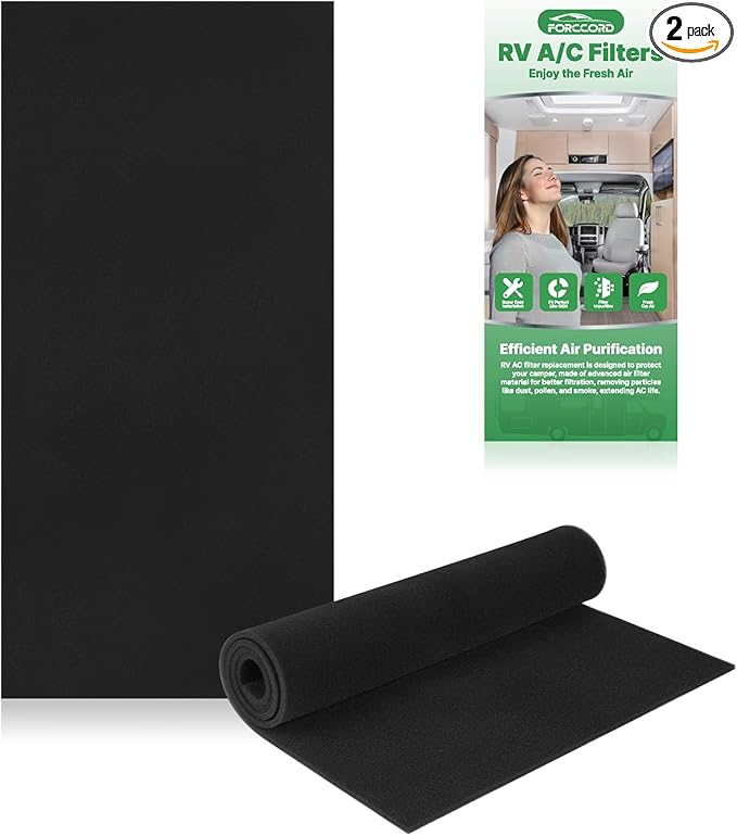 2-PACK RV A/C Filter 16 x 40 x 1/4 Inches Can Cut to Fit RV Air Conditioner Replacement for Motorhome Travel, Travel Trailers, Camper RV Air Conditioner Replacement Filters - AquaVibe