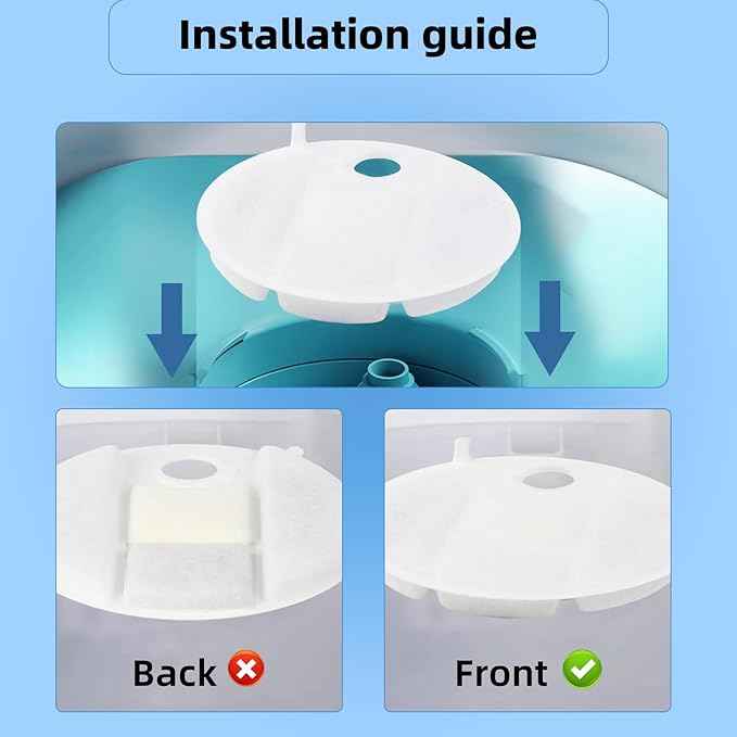 16 Pack Dog Fountain Replacement Filters Compatible with Petlibro Capsule PLWF008, 8 Months Supply of Filter Accessories for Dog Water Fountain Dispensers