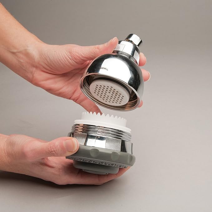 Culligan WSH-C125 Wall-Mounted Filtered Showerhead with Massage, 10,000 Gallon, Chrome, 8.5"L x 4.75"W (Pack of 2)