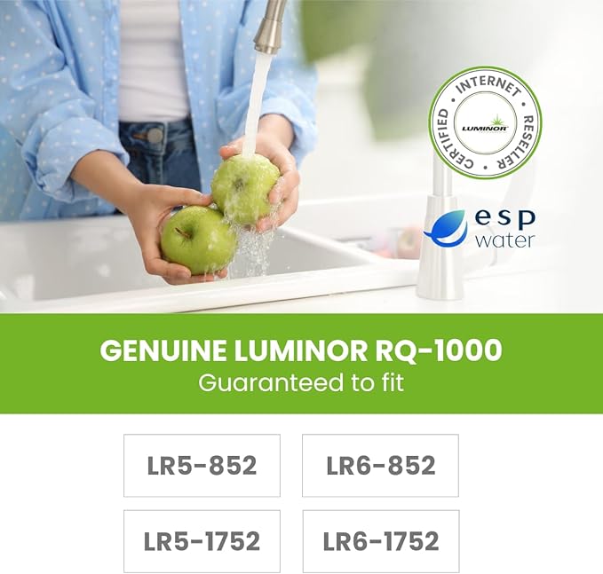 Luminor RQ-1000 UV Quartz Sleeve for Commercial LR6-855, LR6-1755, LK6-A22, LK6-A42, LK6-AK2 Model UV Water Filter Systems, Genuine OEM Domed-Style Replacement Protects UV Lamp, 41.2 Inches Long