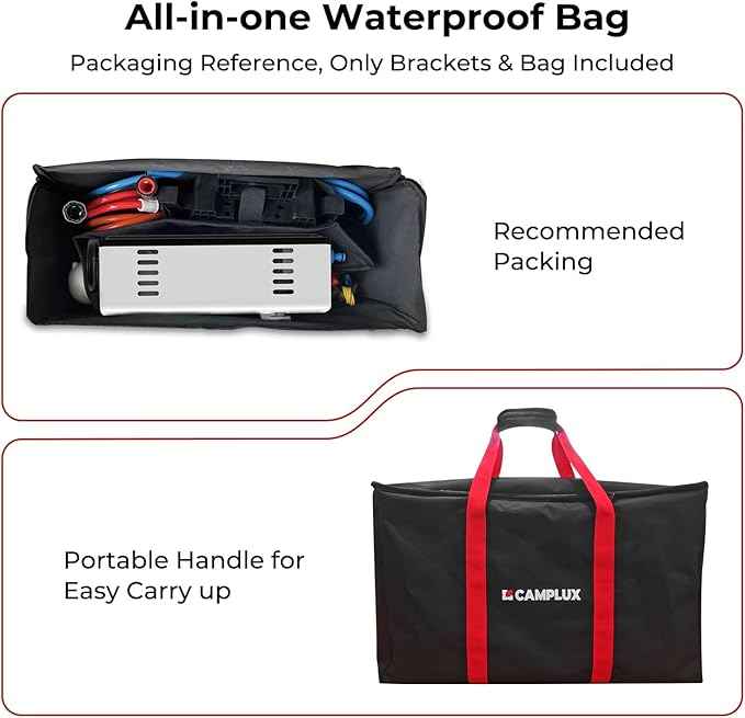 CAMPLUX AY132 Freestanding Stand and Carry Bag for Outdoor Propane Tankless Water Heater AY132