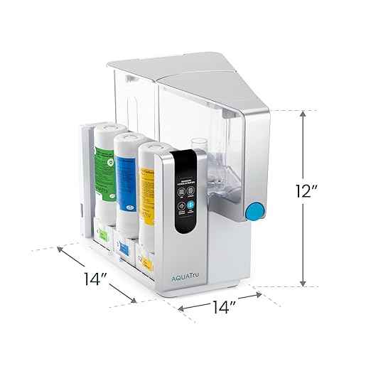 AquaTru Classic Smart Countertop Water Purifier | App-Connected 4-Stage Reverse Osmosis System Removes 84 Contaminants Including Forever Chemicals, Lead & Fluoride | Tracks Filters | No Plumbing