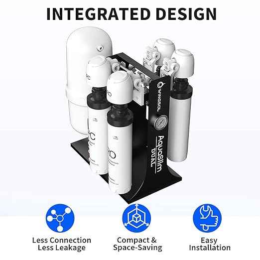 WINGSOL Dual Mode Integrated Reverse Osmosis Water Filter, NSF/ANSI 42&53&58, 10-Stage Under Sink RO Filtration System for 0 TDS Water & pH+ Alkaline Remineralization Water, No Electricity Needed
