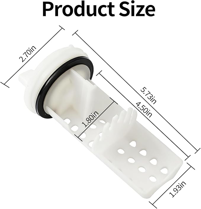WH11X34741 Washer Drain Pump Filter Replacement Compatible with GE Washing Machine Replace WH23X10029 WH23X10027 AP7205454 4977949 PS16874133 EAP16874133 - AquaVibe