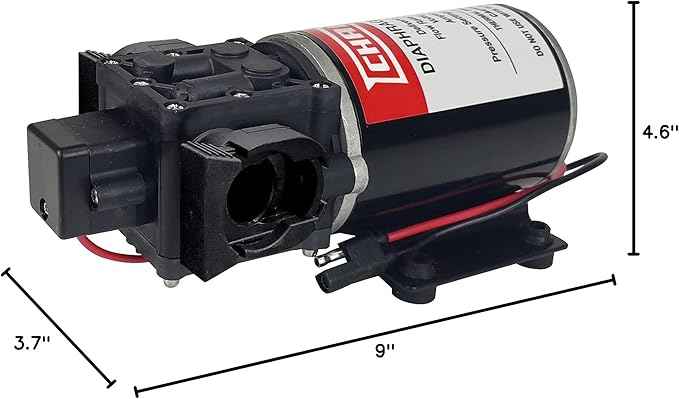 Chapin 6-9213 12V/2.0 GPM 60 PSI Self-Priming Diaphragm Water Pump for ATVs, Marine, Boating, Water Supply, Camping, RV Recreation & Boom Spray Systems
