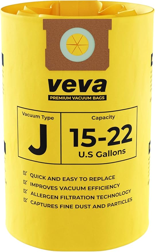 10 Pack, 15-22 Gallon Filter Bags for Shop Vac Vacuum - Type J 90673 - High-Efficiency Vacuum Bags - AquaVibe