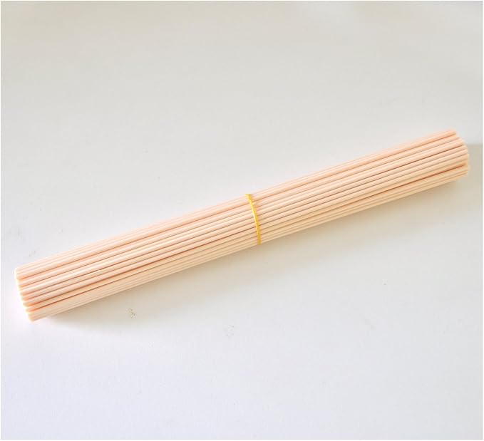 50 Pieces Fiber Reed Diffuser Replacement Refill Sticks for Aroma Fragrance (Beige, 12" x3mm) - AquaVibe