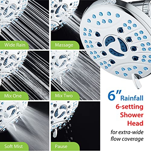 AquaCare 50 mode High Pressure 7 inch Shower Head Combo w