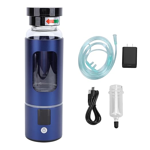 Hydrogen Water Bottle Generator Portable Rechargeable Hydrogen Water Ionizer Hydrogen Rich Water Bottle Glass with 2 Modes LCD Screen Water Generator Improves Water Quality Gift