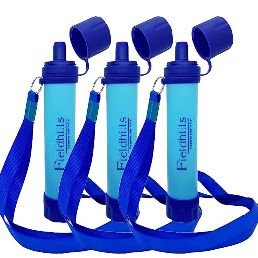Ultimate Outdoor Water Filter Straw - Portable Emergency Survival Gear for Camping, Hunting, Hiking, Travel and Water Purification Preparedness Personal Filtration Gear (3)