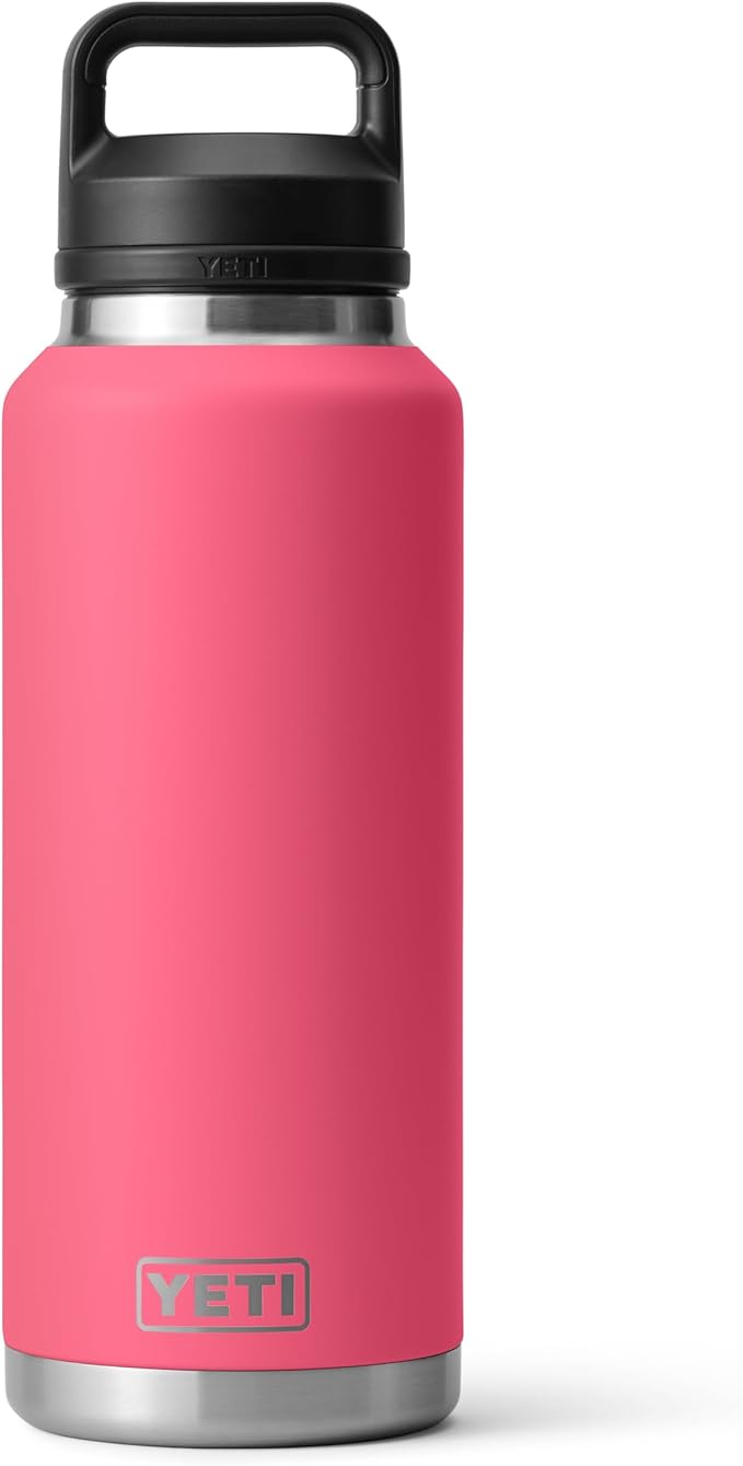 YETI Rambler 46 oz Bottle, Leakproof, Vacuum Insulated, Stainless Steel with Chug Cap, Tropical Pink