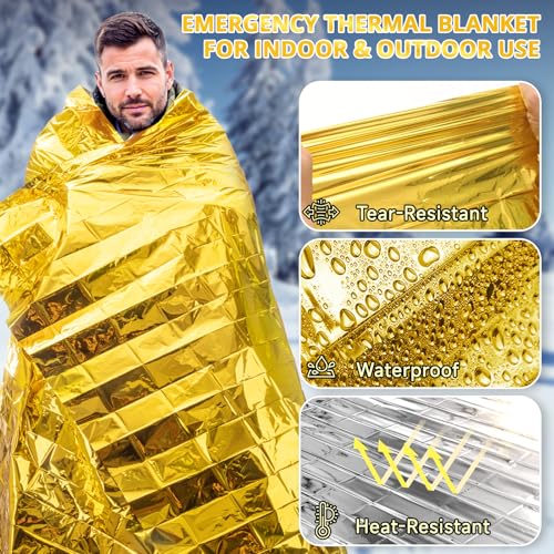 Survival Emergency Thermal Blankets (4 Count)