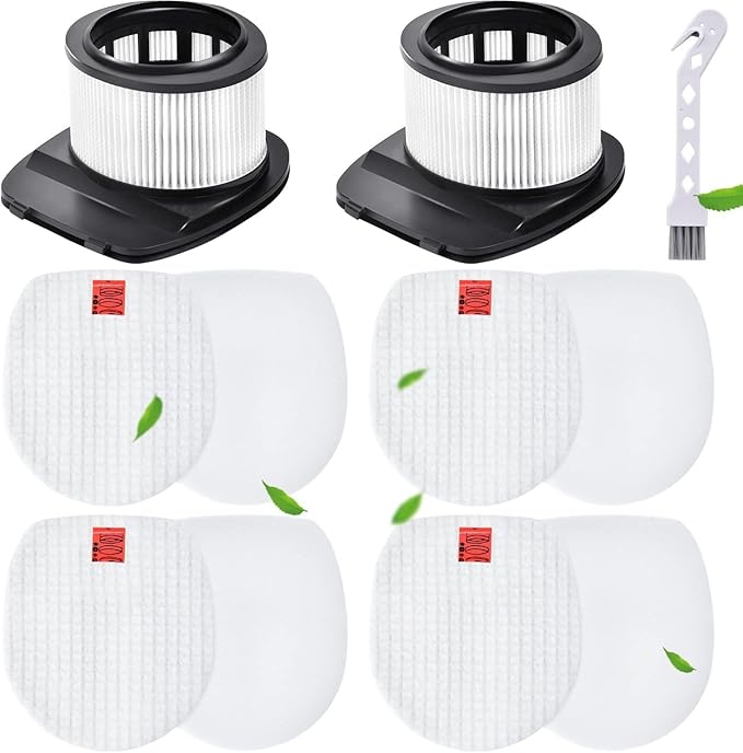 IZ361H Filter Replacement for Shark Rocket Pet Pro IZ162H, IZ361H, IZ362H, IZ363HT, IZ440H, IZ441H, IZ462H Cordless Stick Upright Vacuum, Part XHF161H & 617FJ140, 2 Filters & 4 Foam Felt Kit - AquaVibe