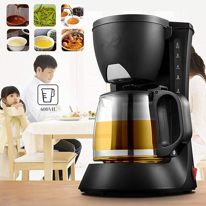 Portable Coffee Machine, Home Office Filter Coffee Machine, Permanent Filter, Water Level Indicator And Anti-Drip System for Making Espresso And Milk Coffee