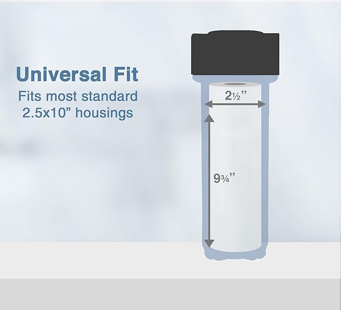 String Wound Sediment Water Filter Cartridge 2.5x10" 10 Micron 50 Pack