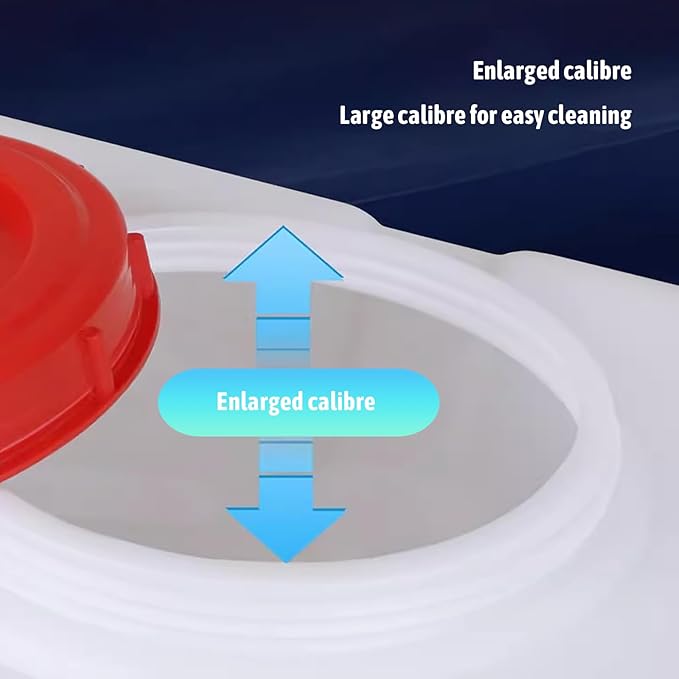 Water Storage Water Storage Container Food-Grade HDPE Square Water Container, Large Capacity Water Tank W/Enlarged Calibre Handle 2.8mm Thick Leakproof for Home Camping RV Outdoor