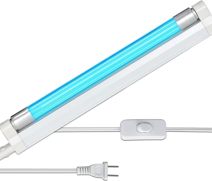 Coospider 6W UV Light Ozone Free,253.7nm Sanitizer Lamp with Cord and Plug, UVC Lamp for Shoes/Closet/Cabinet/Bathroom 110V CTUV-6– Perfect Father's Day Gifts