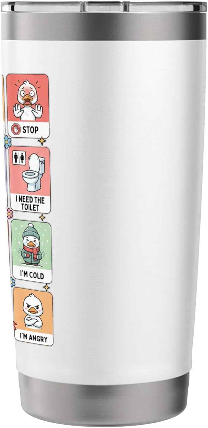 Autism ACC Communication Non Verbal Love Silly Goose Cute Stainless Steel Insulated Tumbler