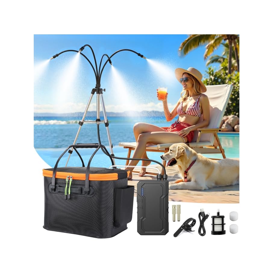 Portable Misting System with Standing