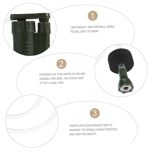 Kisangel 1pc Portable Filter Pump for Emergency for Camping Hiking and Outdoor Activities and Design