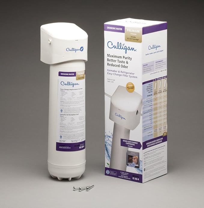 Culligan IC 4 EZ-Change Inline Icemaker and Refrigerator Filtration System, 4 Count (Pack of 1), White
