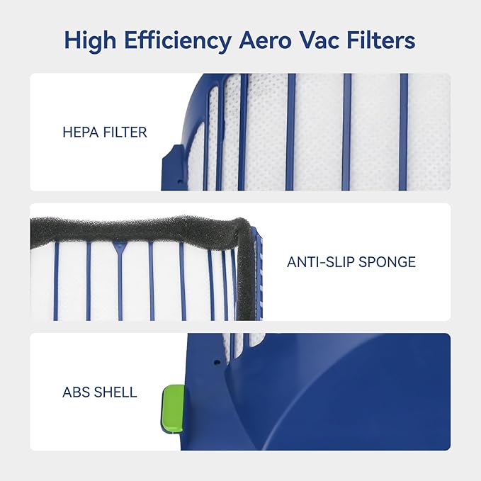 Aero Vac Filter Replacement Compatible with iRobot Roomba 500 & 600 Series 536 550 551 595 614 620 630 645 650 655 660 665 670 675 677 680 685 690 Vacuum Cleaner Accessories,with a brush - AquaVibe