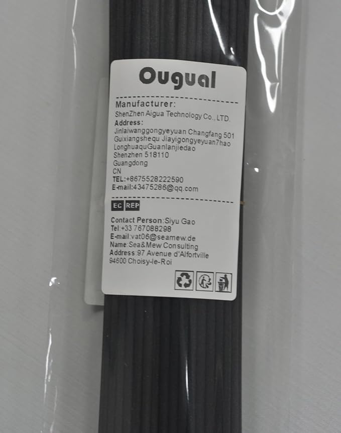 100 Pieces Fiber Reed Diffuser Replacement Refill Sticks (12.5" x 3mm, Black) - AquaVibe