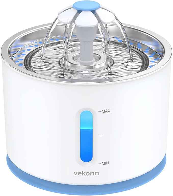 Cat Water Fountain Filters, 6-Pack Round Carbon Filters for Stainless Steel Top Cat Fountain