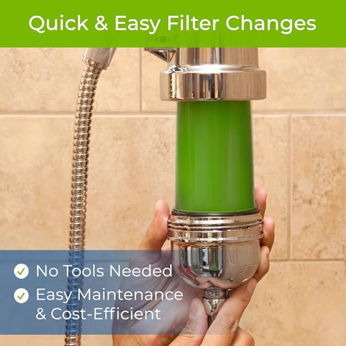 RCSF-7 Shower Filter Replacement Cartridge with Advanced ThermalGuard (for SF-7C Shower Filtration Systems), NSF/ANSI Certified, 96.6% Chlorine Reduction for 10,000 Gal., Made in USA