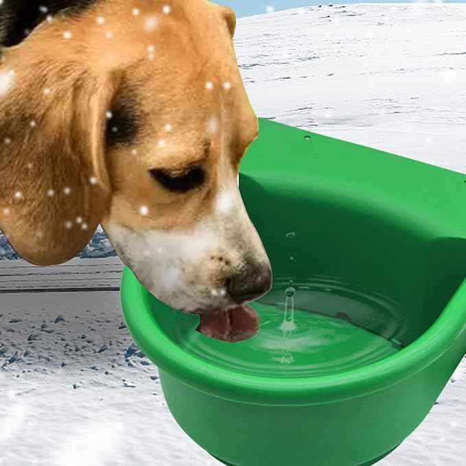 Automatic Heated Horse Waterer Bowl, 4L Large Capacity Farm Heated Water Bowl Constant Temperature Dispenser with Float Control for Pet Dog Goat Chicken and Other Animals,Outdoor Thermal-Bowl