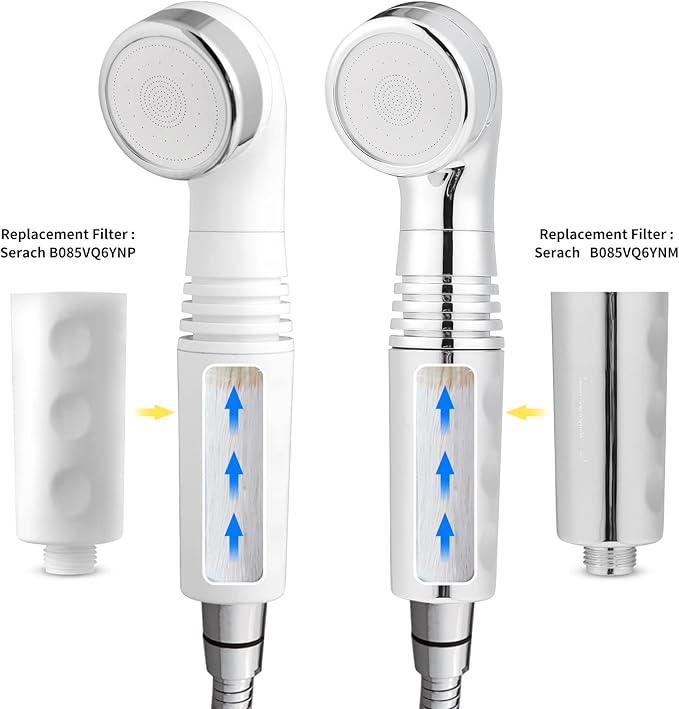 Legionela Shower Head Filter High Pressure Water Softer Filter Removed 99.99999% of Harmful Substance(Chrome)