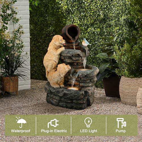 LuxenHome Outdoor Water Fountain