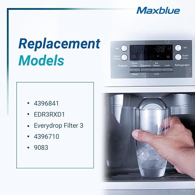Maxblue EDR3RXD1 Replacement for 4396841, Everydrop® Filter 3, 4396710, Kenmore® 46-9083, 46-9030, Refrigerator Water Filter, 1 Filter