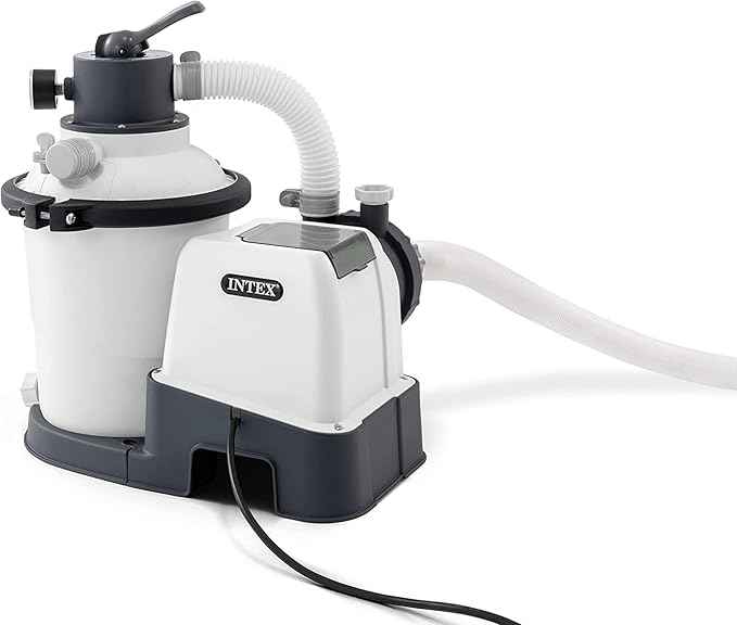INTEX 925 GPH Krystal Clear Sand Filter Pump for Above Ground Pools, Swimming Pool Pump with Automatic Timer - Improved Circulation, Filtration, & Clarity