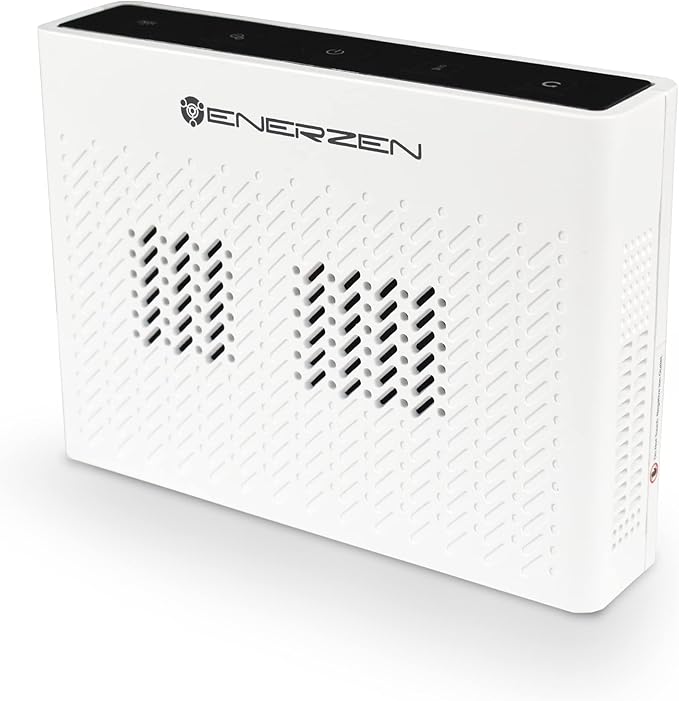Enerzen O-222BA - 1,250 mg/h 3-in-1 Portable Ozone Generator + UV + Negative Ion - Cordless Battery Power Odor Eliminator Deodorizer for Car, Bathroom, Hotel Room, Small Spaces, Hunting