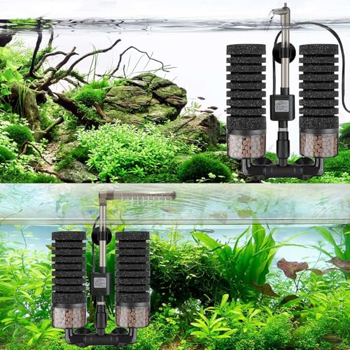 Upgrade Aquarium Electric Power Sponge Filter with Submersible Pump
